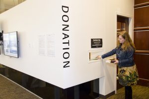 Donation bin at Main Library