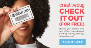 Checkout Creative bug with your library card