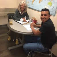 BoulderReads tutor with student