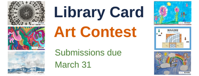 Library Card Art Contest Submissions due March 31