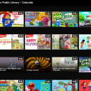 Image of the Kanopy for Kids screen showing titles available