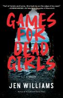 Cover of Games for Dead Girls with title in a bloody script and an ocean image in the background
