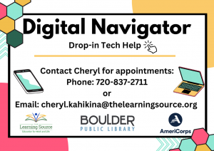 Information with Drop-in Tech Help, Tuesdays 2-5 p.m. at Main Library.