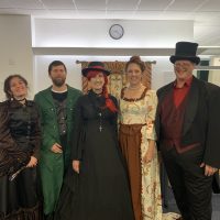 Dark Victorian Tales presenters in costume