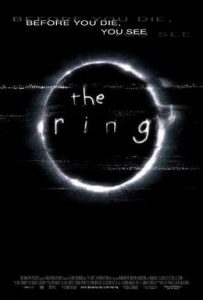 Movie poster for The Ring. Text reads: Before you die you see the ring