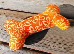 DIY orange dog chew toy