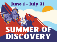 Program Logo Text reads: June 1 - July 31 Summer of Discovery